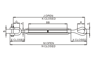 美式花籃螺絲圈叉型標(biāo)注